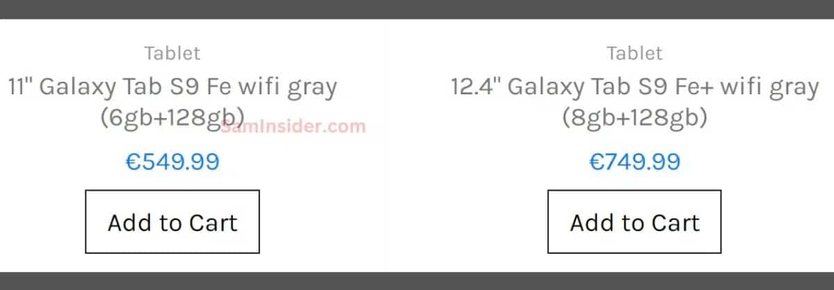 Prix Galaxy S9 FE