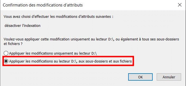 windows option lecteur sous dossiers