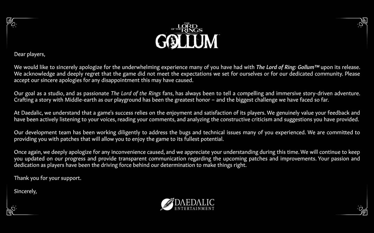 lors of the rings gollum excuses