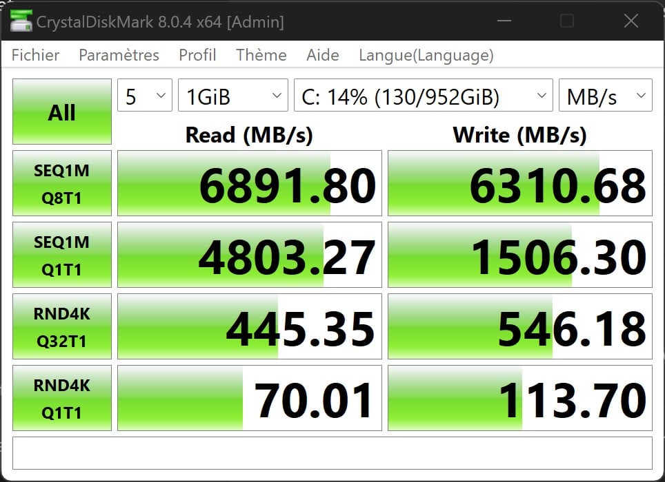 benchmark du lenovo yoga pro 9i