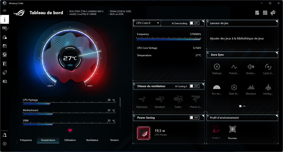 ASUS ROG Strix Z790-E Gaming WiFi II - Armoury Crate