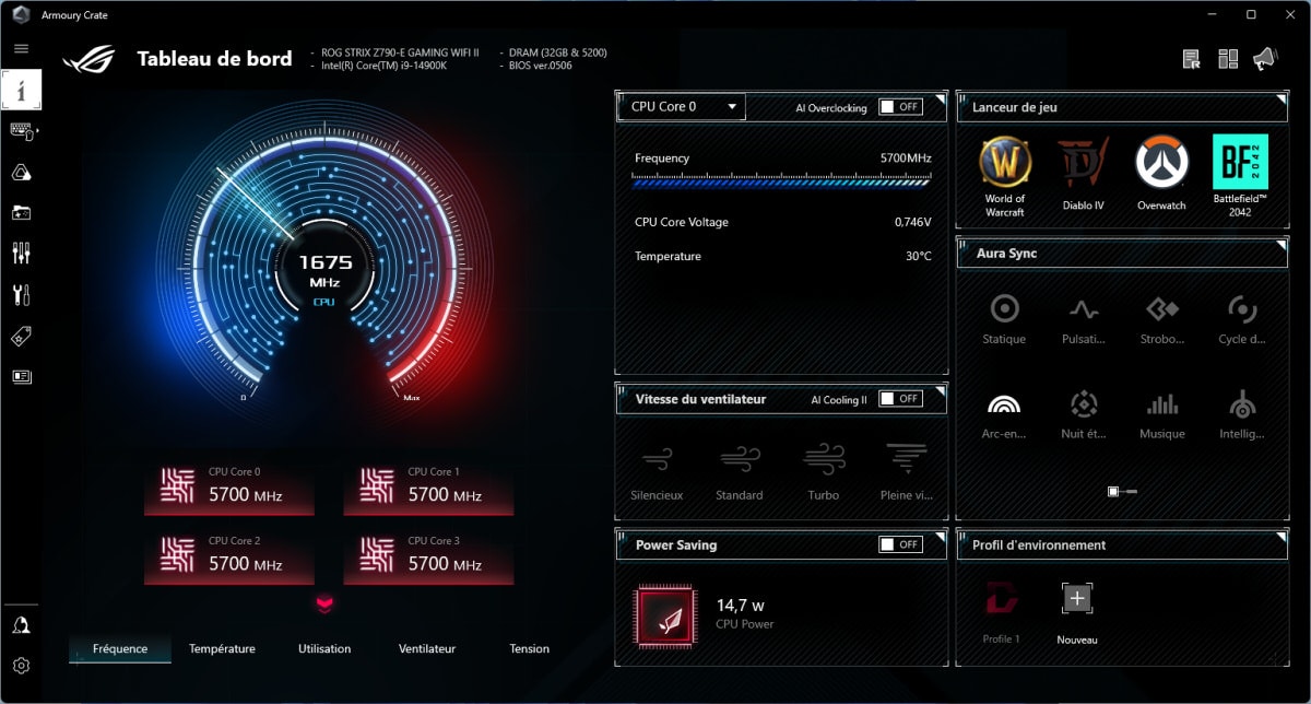 ASUS ROG Strix Z790-E Gaming WiFi II - Armoury Crate