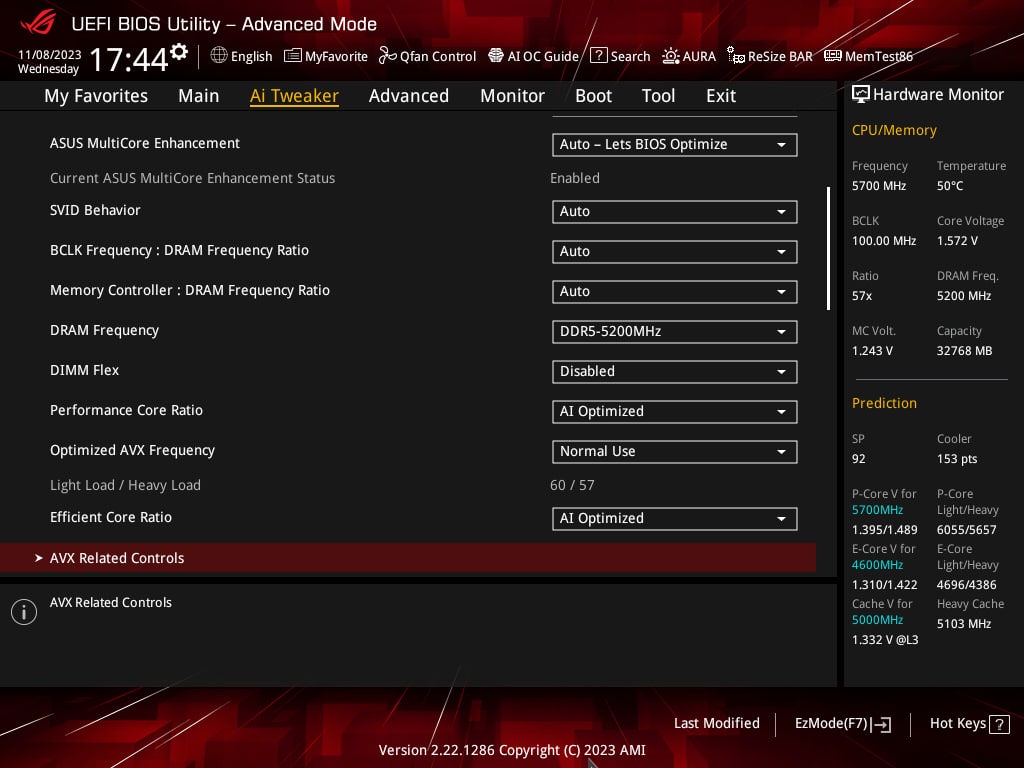 ASUS ROG Strix Z790-E Gaming WiFi II - BIOS