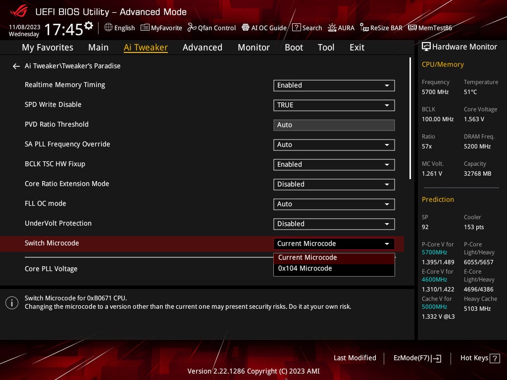 ASUS ROG Strix Z790-E Gaming WiFi II - BIOS