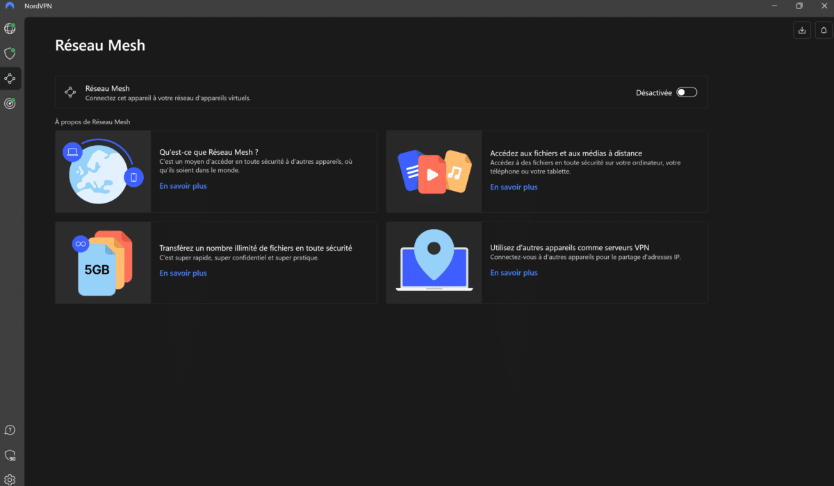 Réseau Mesh NordVPN