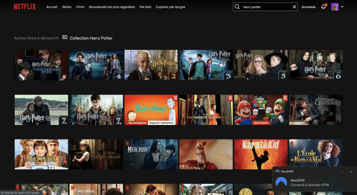 Netflix Asutralie (Harry Potter)