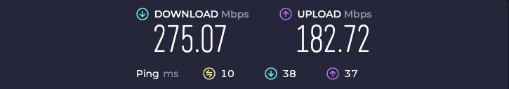 Speedtest PureVPN Paris