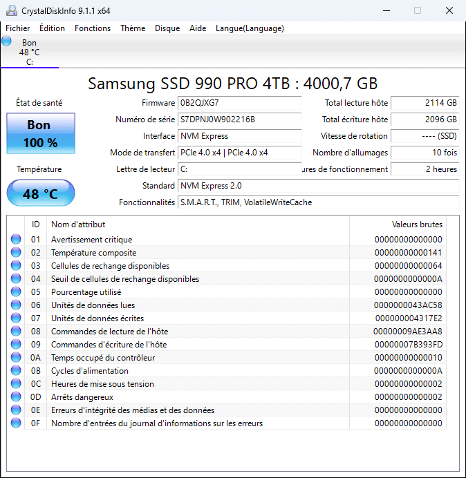 Test SSD Samsung 990 Pro 1 To : le SSD Nvme à très (très) haute