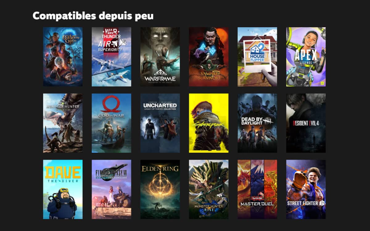 Steam Deck jeux