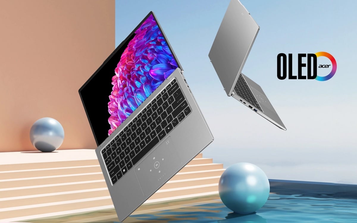 Acer Swift Go intègrent Meteor Lake et dopés à l'IA.