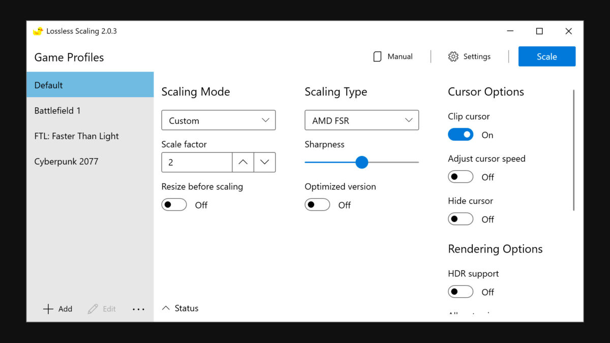 Lossless Scaling, de la génération de frame compatible sur tous les GPU et jeux.