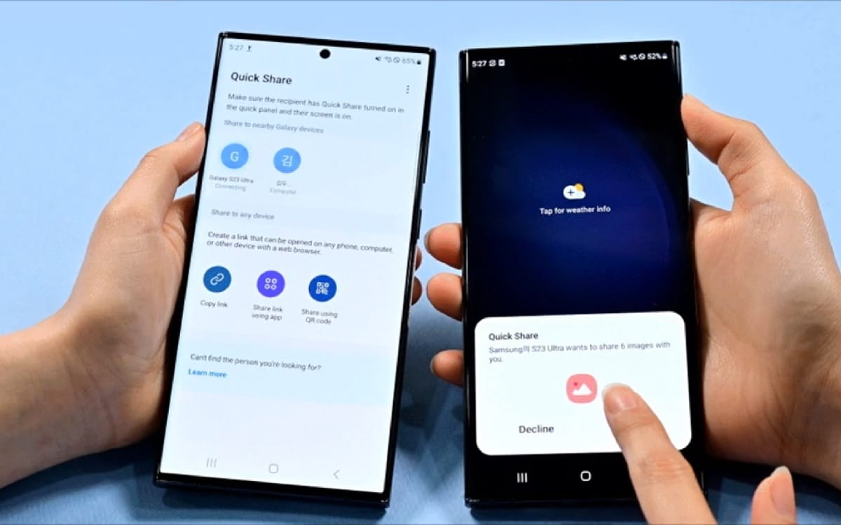 Samsung et Google rendent le partage de fichier compatible entre tous les appareils Android.