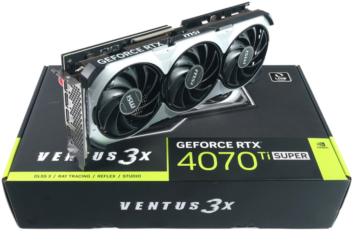 nvidia geforce rtx 4070 ti super box msi ventus 3X