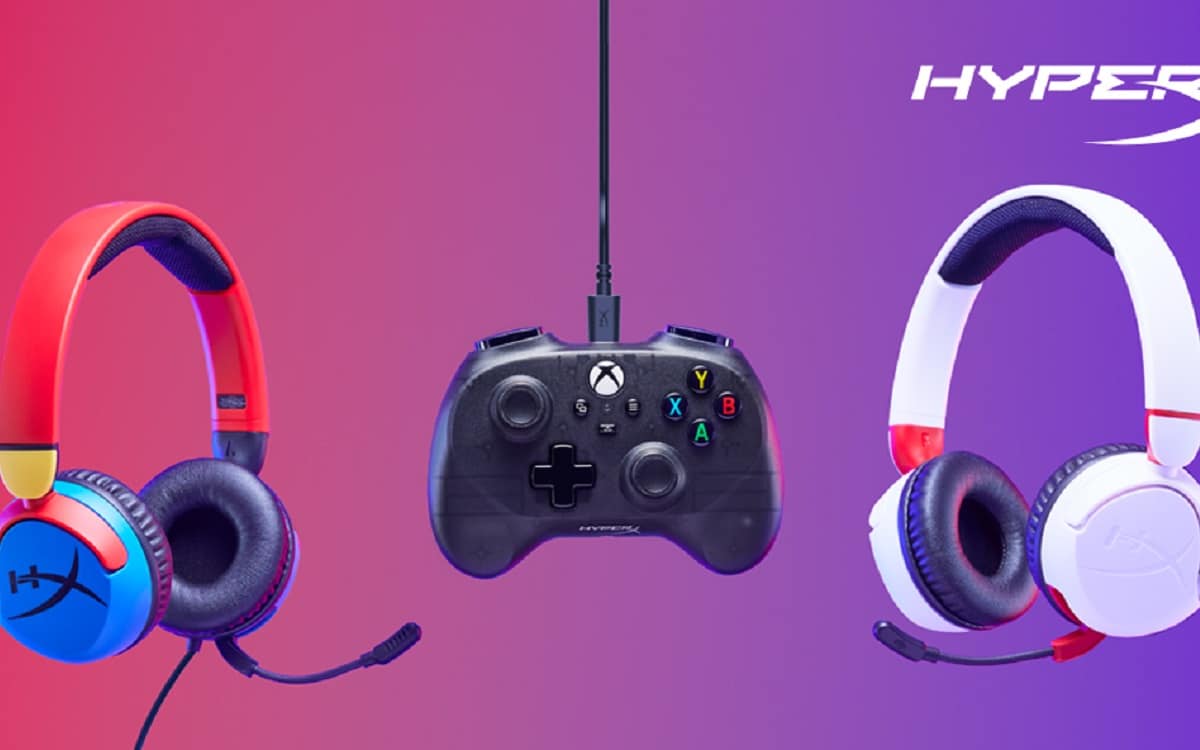 HyperX nouveau casque Cloud Mini, manette Clutch Tanto, clavier Alloy Rise et souris Pulsefire Haste 2 Mini.