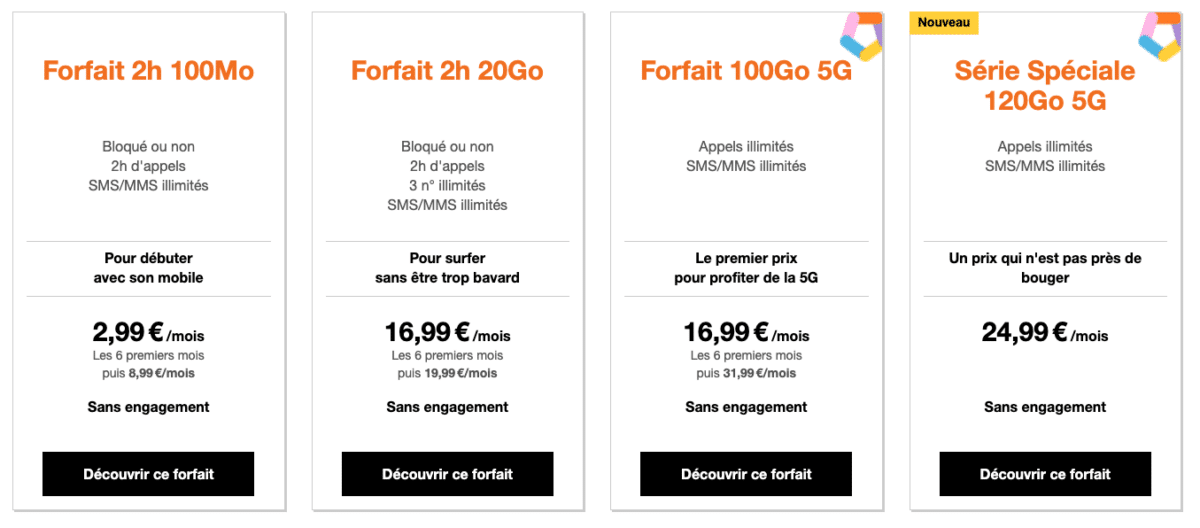 Orange forfaits avec engagement 24 mois