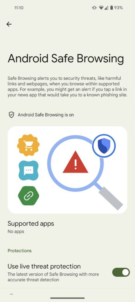 Android Safe Browsing