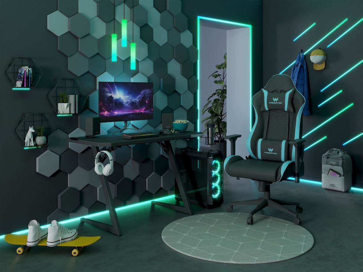 Le bureau Predator Zyon et la chaise Predator Ariès chez Conforama    