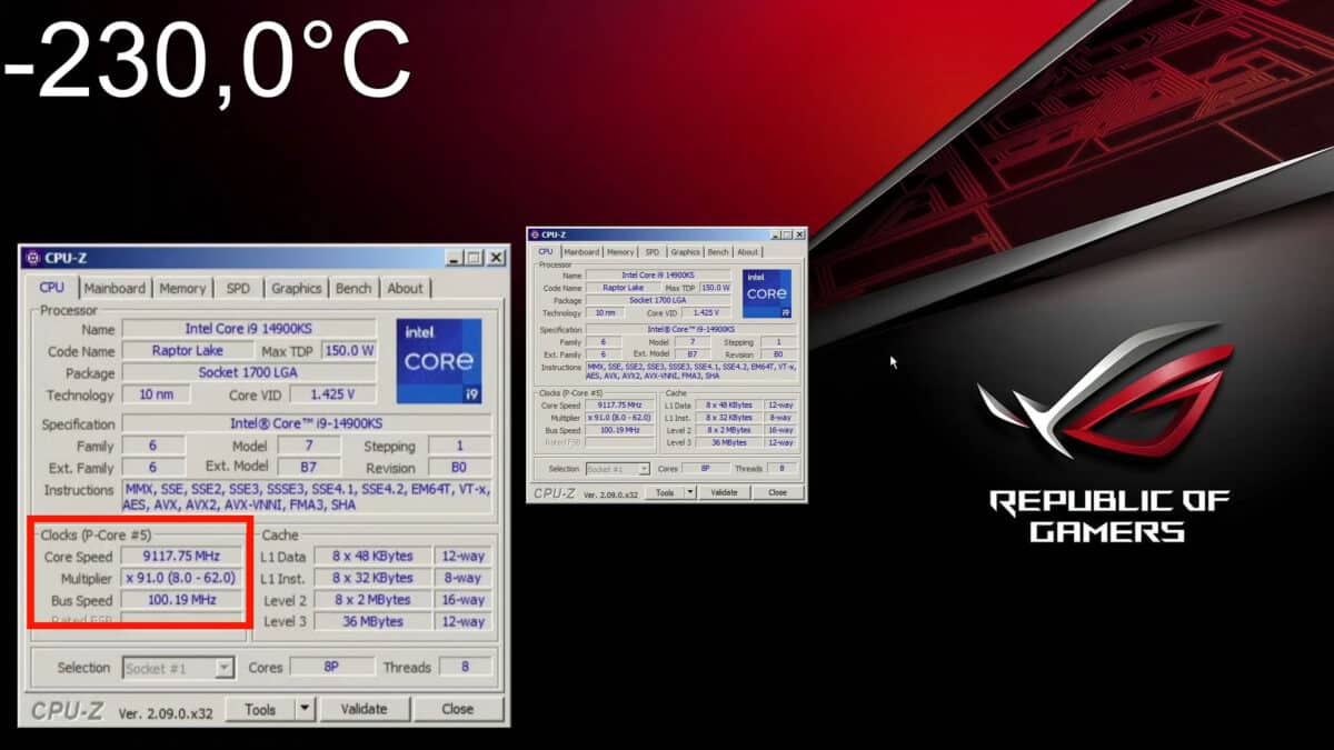 Core i9-14900KS overclocking