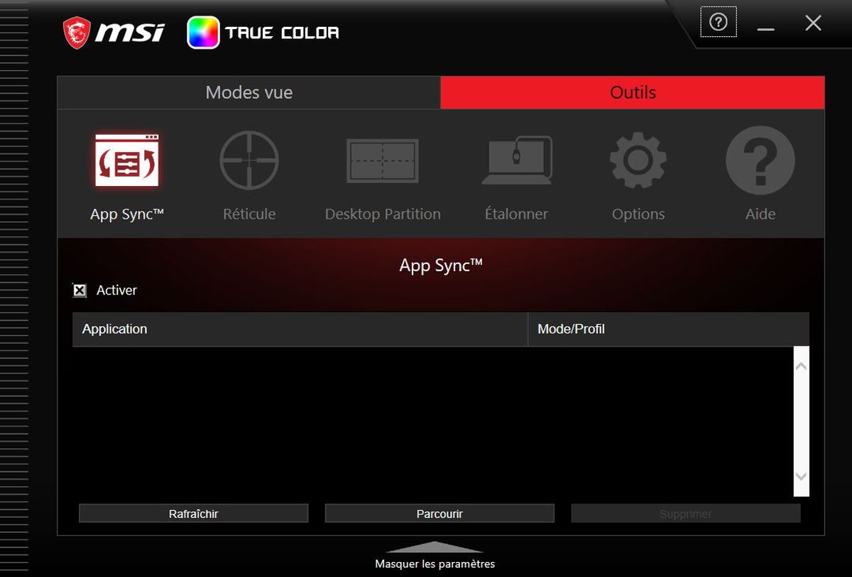 MSI True Color Outils