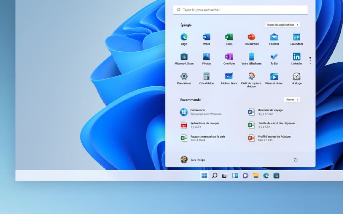 Win 11 nouveau menu démarrer