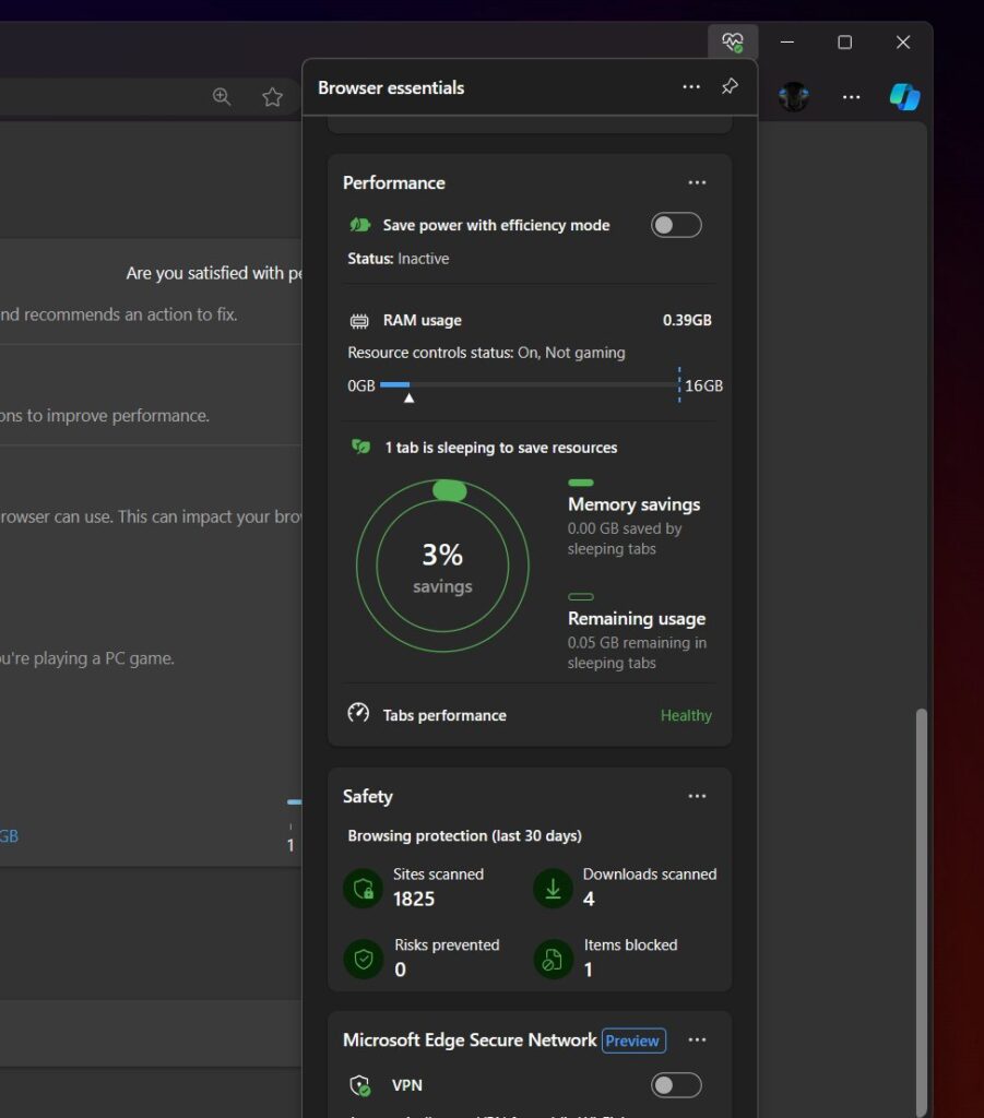 Edge gestion RAM