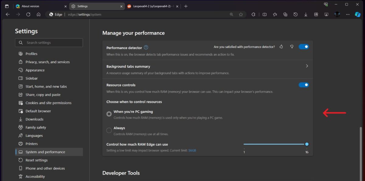 Edge gestion RAM