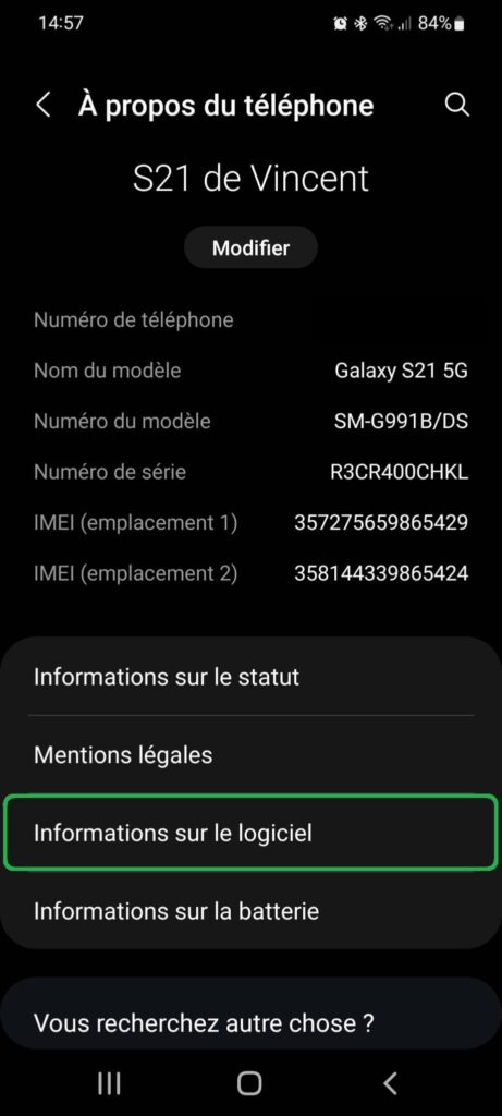 Mode sombre Android 15