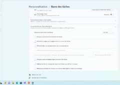 Personnaliser la barre des tâches Windows 11