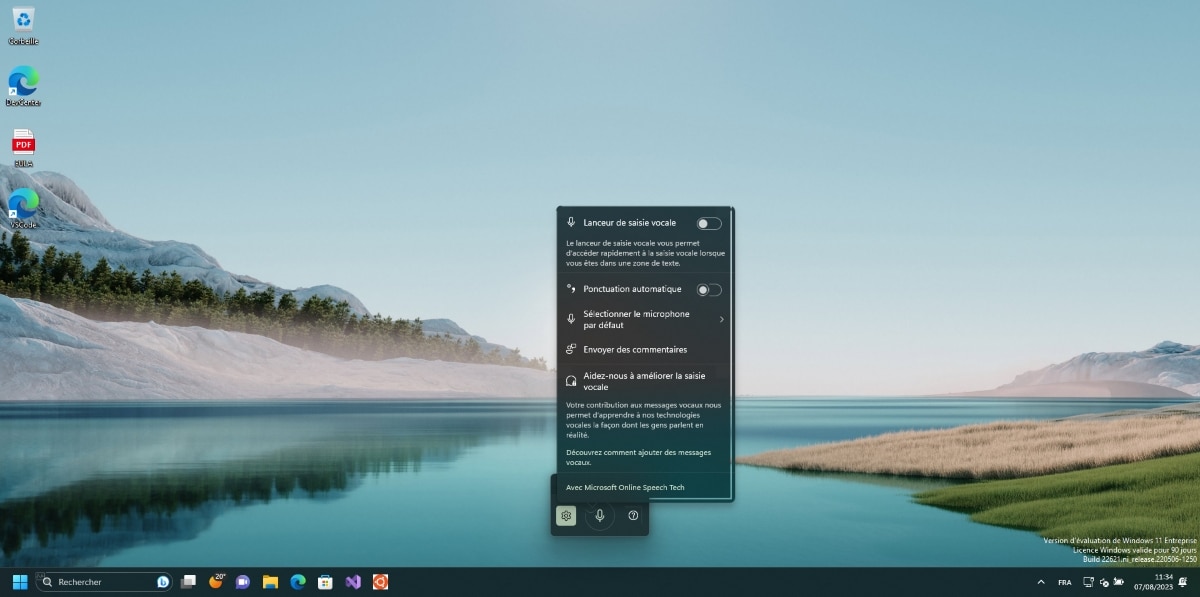 Saisie Vocale Windows 11