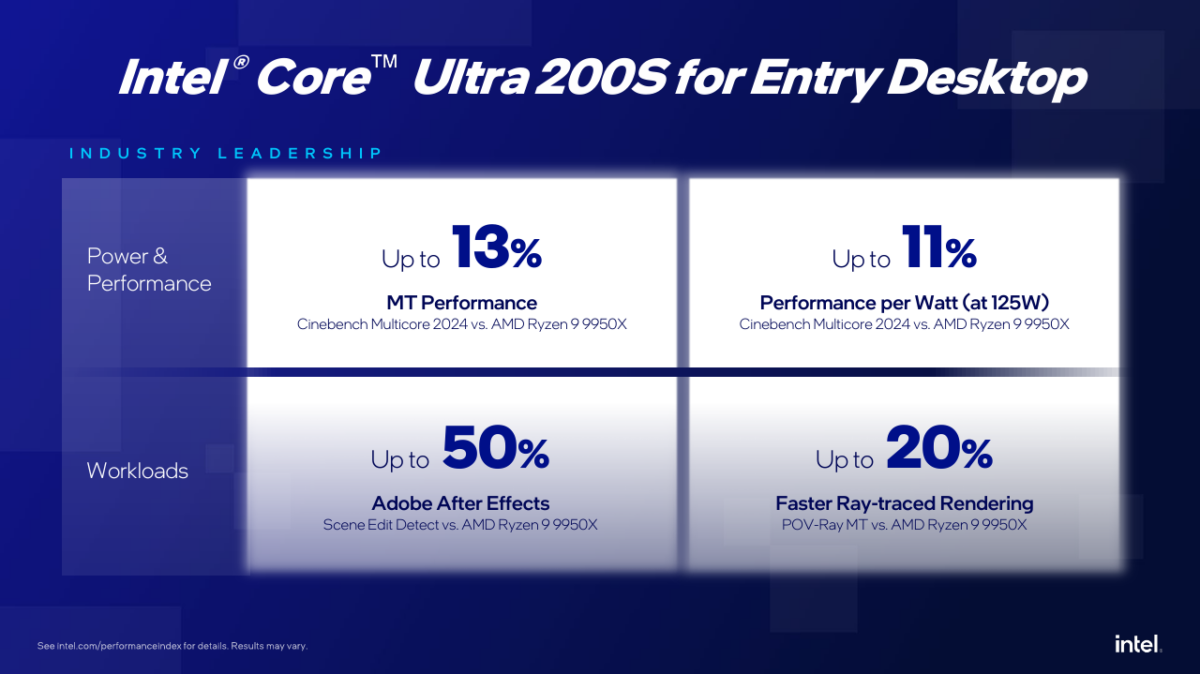 performances des nouveaux core ultra