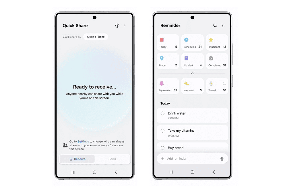 quickshare sur one ui 8