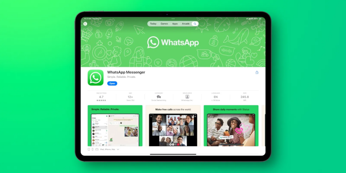 whatsapp est disponible sur ipad