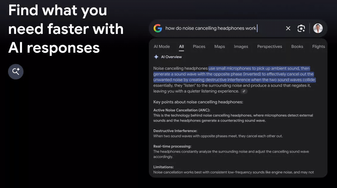 google recherche ia windows