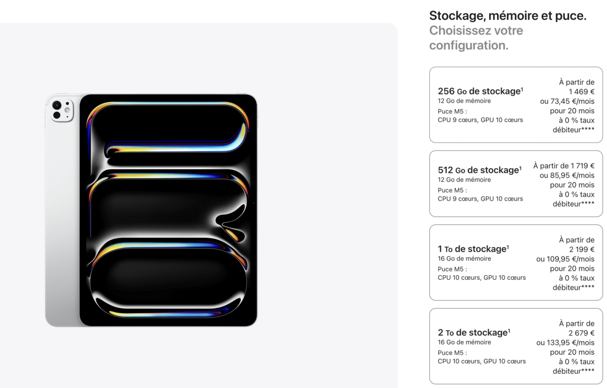 ram ipad pro m5
