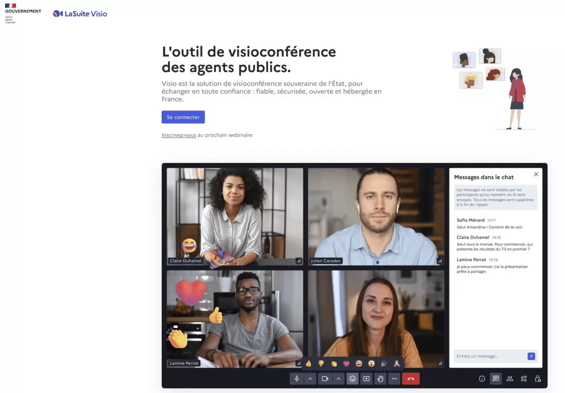 logiciel visioconference francais