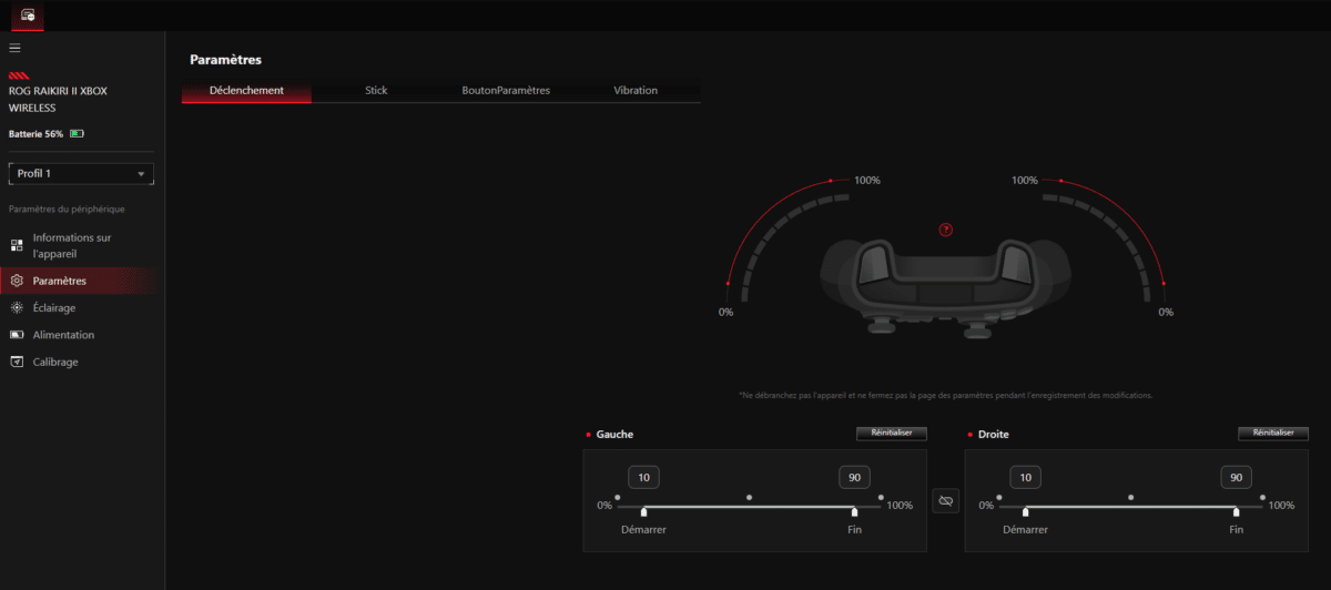 logiciel asus rog raikiri II xbox wireless