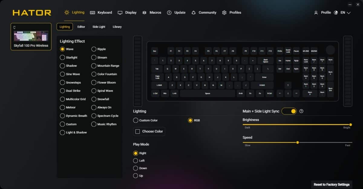 Image 2 : Test Hator Skyfall 100 Pro Wireless : le clavier gamer qui va faire des ravages sur son passage