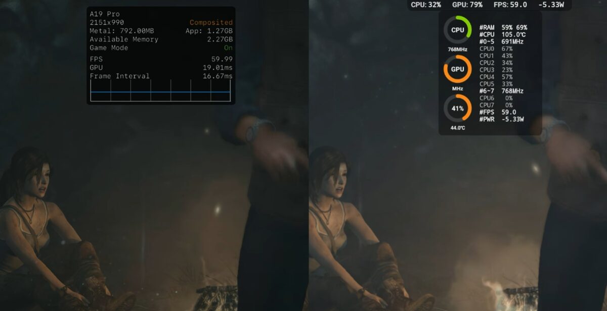 snapdragon 8 elite gen 5 vs apple a19 pro sur tomb raider