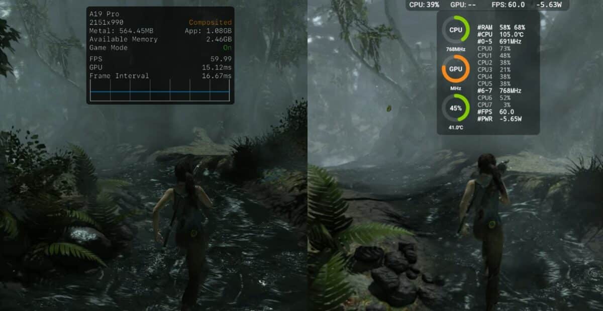 snapdragon 8 elite gen 5 vs apple a19 pro sur tomb raider