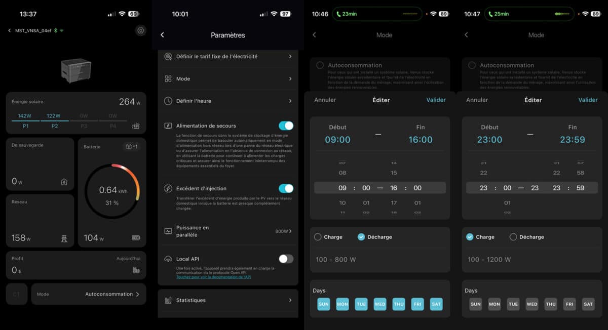 Application de la station de stockage de l'électricité Venus A de Marstek