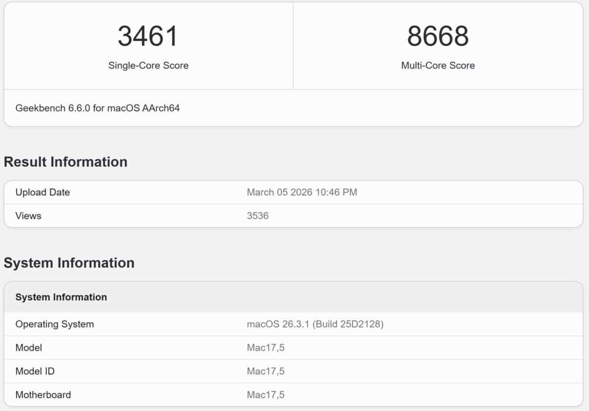 comparatif performances macbook neo et mac pro