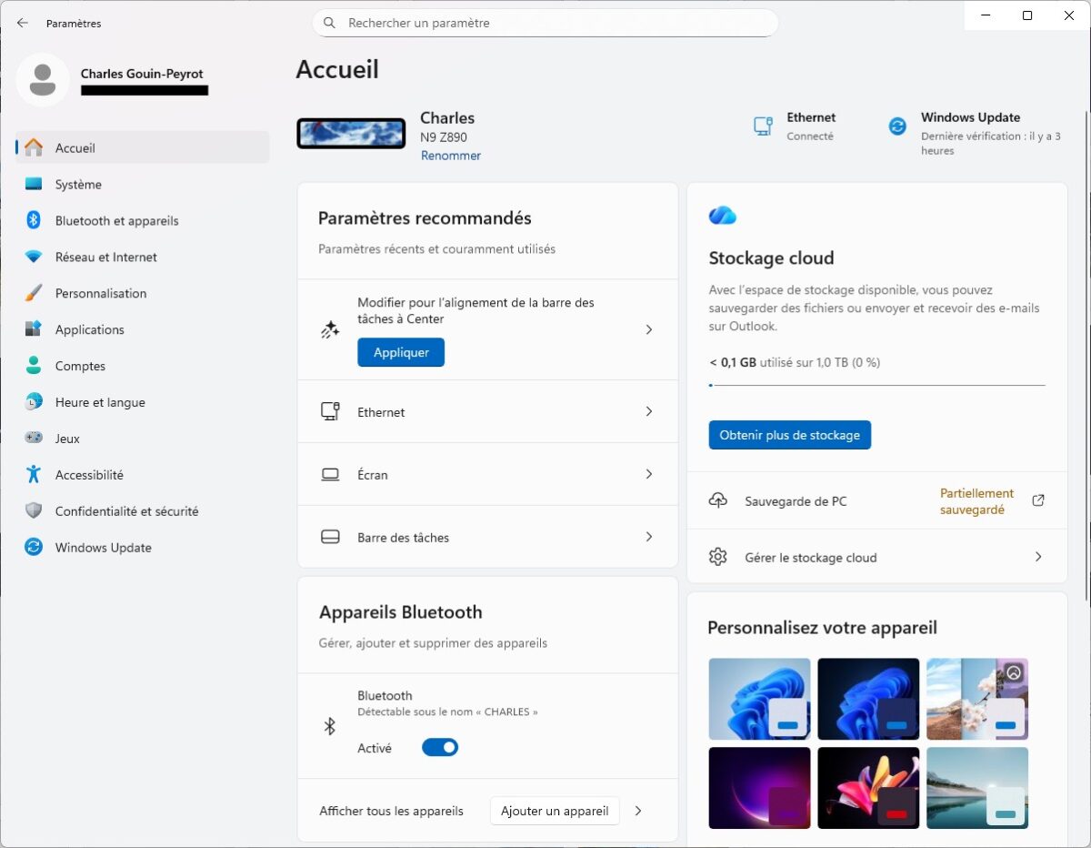 Arrêt du panneau de configuration sous Windows 11