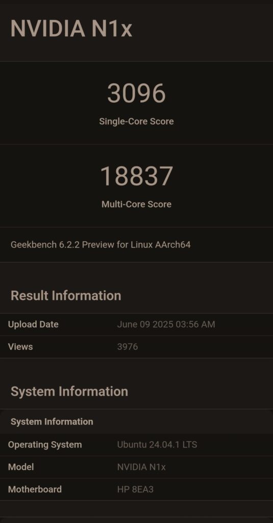 benchmark nvidia n1x