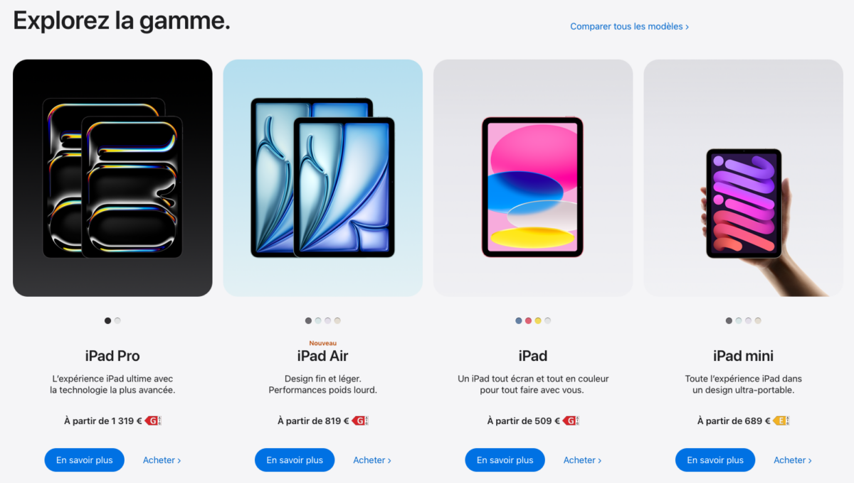 augmentation prix ipad