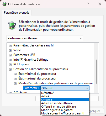 améliorer performances processeur windows 11