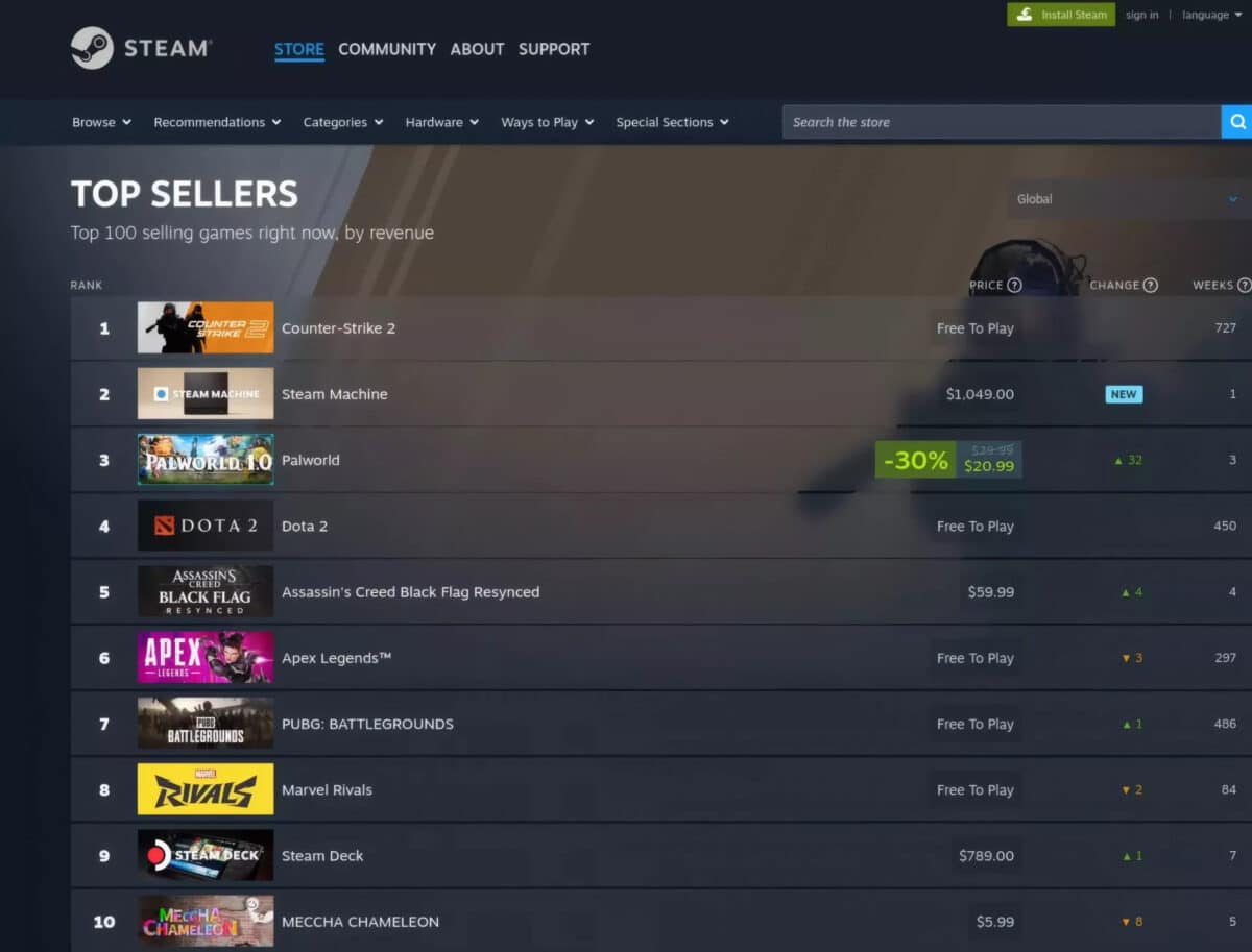 ventes steam machine appareils