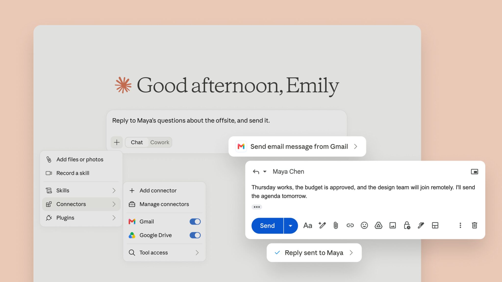 claude réponses messages gmail