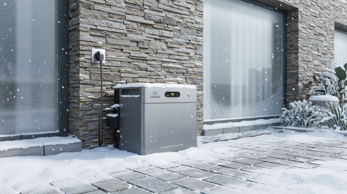 batterie zendure dans la neige