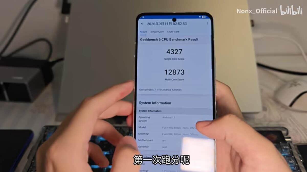 geekbench snapdragon 8 elite extreme gen 6